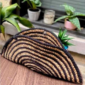 Handmade jute clutch handbag